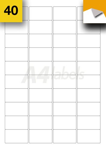 A4 Labels.com Ltd L7654 - Etiquetas (formato A4, autoadhesivas, fácilmente separables, 46 x 25 mm, 800 unidades)