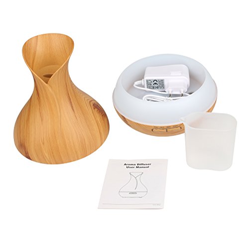Aroma Diffuser, Euph 400ml Design Aroma Diffuser Ultraschall Luftbefeuchter Humidifier mit LED Farbwechsel und Kaltnebel Aromatherapie,sicher und leise - 6