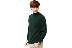 POKEM&HENT Kaschmir Rollkragenpullover Herren Herbst/Winter Rollkragen Langarm Pure Color Pullover Herren