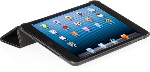 StilGut Couverture Case, Tasche aus feinstem Leder für das Apple iPad mini mit Retinadisplay & iPad mini 3 unterstützt Smart-Cover Funktion, Schwarz - 2