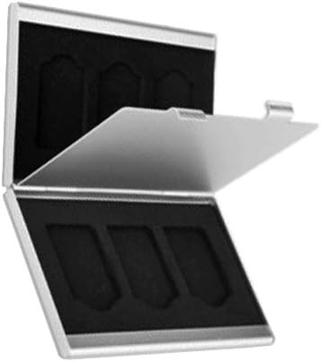 Silver Aluminium Metal 6 in 1 PS Vita Game Card Protective Hard Carr.