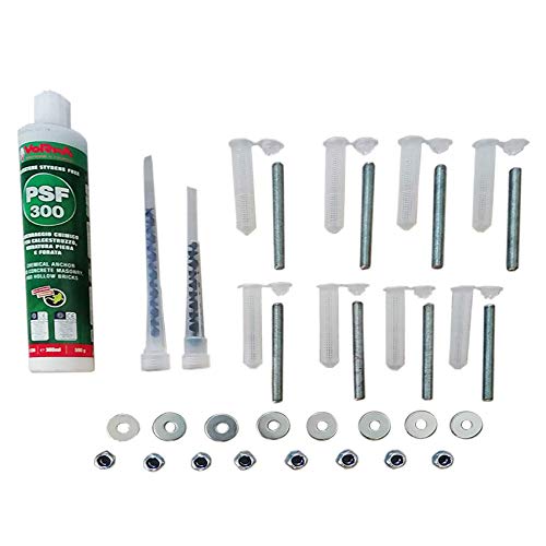 BodyStrongFitness Kit Fissaggio Professionale Sbarra trazioni Muro-Parete Chimico