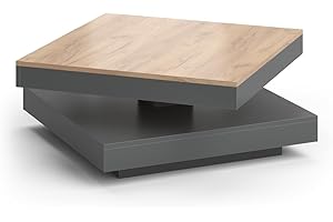 Vicco Tavolino da caffè Elias, Antracite/Quercia dorata, 70 x 34 cm