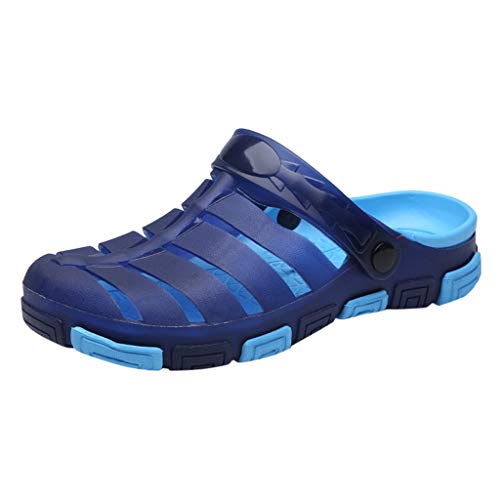 Preisvergleich Produktbild TWISFER Herren Schuhe Sommer Sandalen Männer Einfarbige Sandalen Leichte Atmungsaktive Strandschuhe rutschfeste Lochschuhe rutschfest