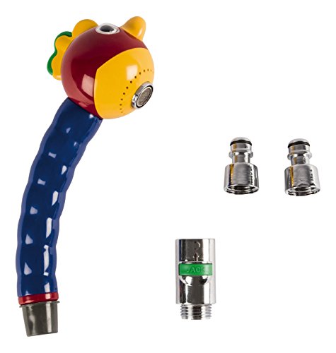 Kinderhandbrause Bimbo | Mit Klick-Adapter-Set zum schnellen Wechsel zweier Handbrausen | 2-fach verstellbar | Antikalk-Funktion | Wasserspareinsatz | Chrom