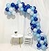 Produktbild Erosion Blaue und weiße Ballons 100 Stück 12-Zoll-Royal Blue Balloons Hellblaue Ballons Weiße Ballons Blaue Ballons Latexballons für Jungen Taufe, Cinderella Party, Jungen 1. Geburtstag