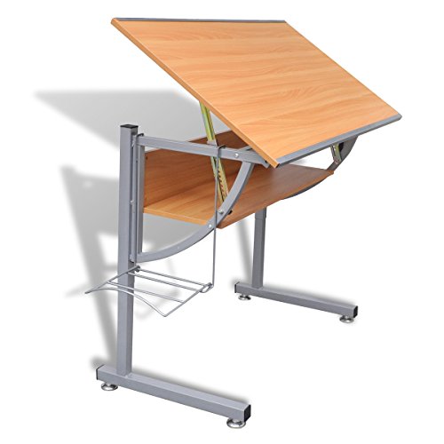 vidaXL Escritorio Oficina Mesa de Dibujo Ordenador Despacho Ajustable Inclinable