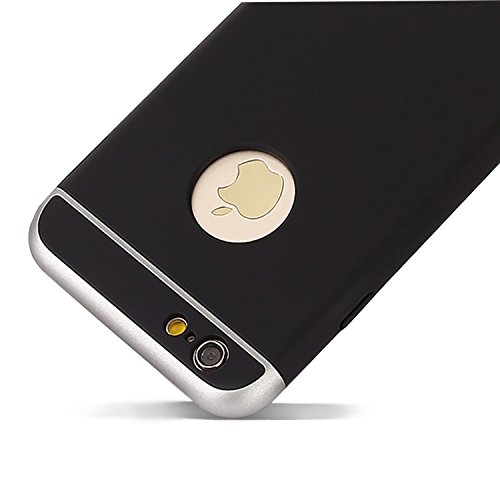Funda para Apple iPhone 6 plus y 6S plus 5 5 pulgadas 3 en 1 a prueba de golpes extremamente delgada Funda protectora de parachoques trasero para Apple iPhone 6plus y 6S plus negro Funda para Apple iPhone 6 plus y 6S plus 5 5 pulgadas 3 en 1 a prueba de golpes extremamente delgada Funda protectora de parachoques trasero para Apple iPhone 6plus y 6S plus negro