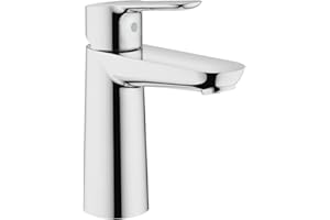 GROHE Robinet de salle de bains lavabo Start Edge, mousseur économie d'eau, sans tirette, bonde clic clac incluse, installation et nettoyage facile, taille M, chromé, 23775000 (Import Allemagne)