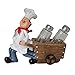 Produktbild New Retro CHEF mit Schubkarre Salz und Pfeffer Kitchen/Restaurant Halterung