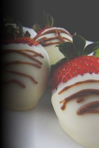 White Chocolate Covered Strawberries: 150 Lined Journal Pages / Diary / Notebook Featuring Delicious White Chocolate Covered Strawberries on the Cover
