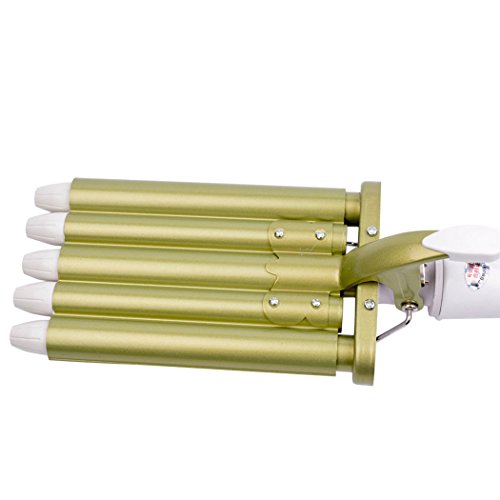 inkint ® Frisur Werkzeuge King Size 5 Barrels Five Rohrverbinder Big Haar-Welle Lockenwickler Locken Lockenstäbe(Nano Titanium Keramik) - 5