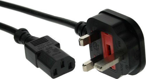 Preisvergleich Produktbild InLine Netzstecker England auf Kaltgerätestecker C13 NetzKabel (1,8m) schwarz