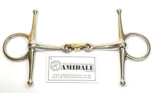 AMIDALE SPORTS AMIDALE FULL CHEEK HORSE BIT WITH SWEET IRON COPPER LOZENGE BNWT (5.00 INCHES)