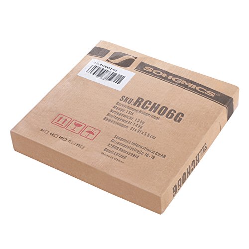 Songmics Hänge-Aufbewahrung mit 2 Klettband 30 x 130 x 30 cm Hängeregal Organizer für Kleiderschrank 6 Regalfächer + 2 Klammern grau RCH06G - 9