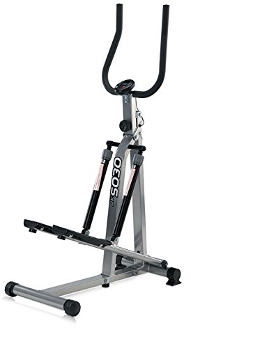 JK Fitness 5030 Stepper Richiudibile, 75 x 41,5 x 131 cm, Argento/Nero