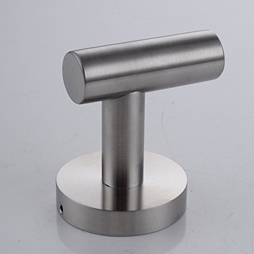 Handtuchhaken Bademantelhaken Kleiderhaken Wandhaken Edelstahl Einzel selbstklebend Nickel Haken gebürstet - 2
