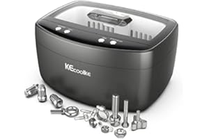 KECOOLKE 2,5 l Ultraschallreiniger mit großer Kapazität mit Entgasung, Heizung und Zeiteinstellung 160 Watt Leistungsstarke Doppelwandler für Schmuckringe Silberhaltewerkzeuge