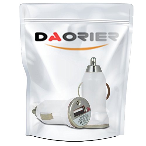 DaoRier KFZ Ladegerät USB Ladegerät Adapter für Apple iPhone 3GS 4/4S 5 iPod Auto-Ladegerät Schnelle Bullet In Car USB-Ladegerät Weiß - 9