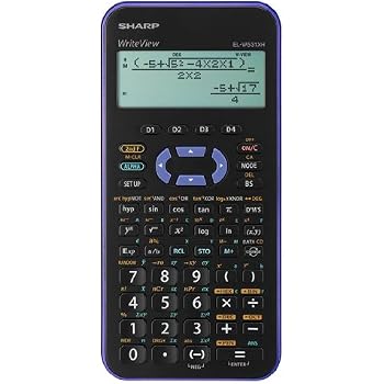 Calculatrice Scientifique Sharp EL-W531XG + étui De Protection WYNGS Noir - écran WriteView, 335 Fonctions, Pour Collège/lycée