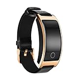 SODIAL CK11S Bluetooth Clever Uhr Sport Armband Blutdruck Tracker Fuer Android IOS (Gold)