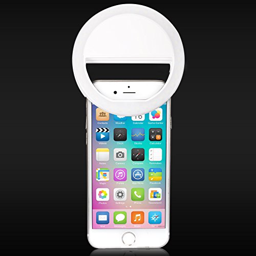 NeewerÂ® 36 LED Luce ad Anello Clip-on per Selfie per Notte o Condizioni di Scarsa LuminositÂ¨Â¤ Illuminazione Supplementare Faretto con 3 Livelli di LuminositÂ¨Â¤ per iPhone Samsung HTC Nokia iPad e Altri Smartphone (Bianco)