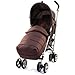 ZETA VOOOM - Hot Chocolate with Rain Cover + Deluxe 2in1 footmuff liner zip off padded Hot Chocolate