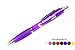 Price comparison product image Pack of Custom Personalised Printed Curvy Purple Retractable Ballpoint Pens (Add Your Own Text and Logo) (500)