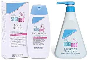 Sebamed Childrens' Shampoo, 500Ml&Sebamed Baby Lotion, 100Ml