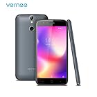 Vernee Thor Economico Smartphone Dual Sim 5 Pollici HD Schermo con Android 7.0 OS, 3 GB di RAM 16 GB ROM, Octa-core Processore, 2800 mAh Batteria, 13MP + 5MP Camera, Sblocco Dell'impronta Digitale, 2.5D Gorilla Glass,4G Lte in Offerta Telefono Cellulare, Grigio
