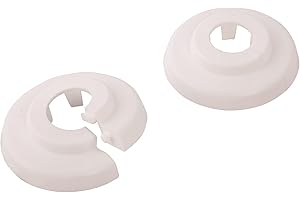 SANITOP-WINGENROTH Rosace | 12 mm ou 1/8" | Diamètre extérieur 40 mm | Lot de 4 | Rosace Blanc., 19217 0