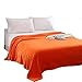 Produktbild TINGSU Home Bedding Flanelldecke, superweich, warm, solide, warme Microplüsch-Fleece-Decke, Überwurf, Sofa, Bett, Orange