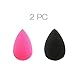 Makeup Foundation Beauty Blender Sponge Set-Latex Free Sponge Teardrop Shape- Perfect For Powder, Cream or Liquid Application from NiceTime (Pack of 2 or 4 ,Black&Pink) (1 pack (2 pieces))