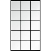 vidaXL Wall Mirror Metal Black 100 x 60 cm