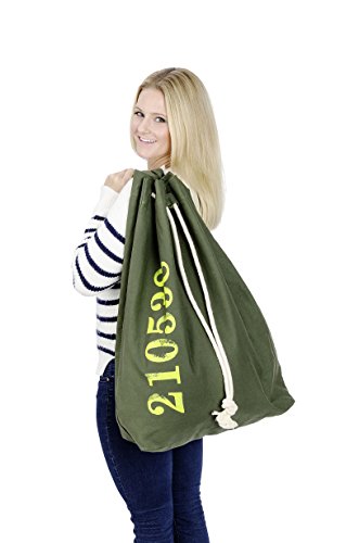 Wenko 62042100 Wäschesack Sailor Wäschesammler, Baumwolle, 55 x 65 x 18 cm, grün - 6