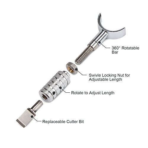 Racksoy Teleskop (80 – 95mm) Lederschnitzerei Lederausschnitt Drehmesser aus Edelstahl - 3