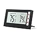 Produktbild AMIR Hygrometer Thermometer, Digital Hygrometer Luftfeuchtigkeit, Mini Thermo Hygrometer, Raumthermometer, mit Genaue Messwerte und Min/Max Aufzeichnungen, für Babyzimmer, Büro (Schwarz)