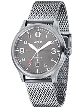 AVI-8 Unisex-Armbanduhr Analog Automatik Edelstahl Flyboy AV-4021-22