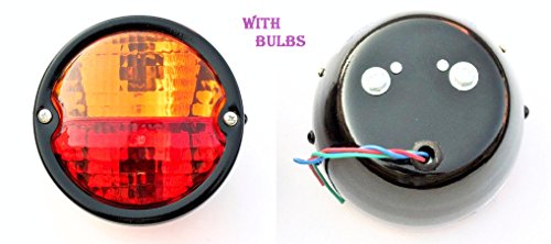 2x Vintage Rücklicht Lampe mit Lizenz Platte Fenster Traktor Trailer Truck 12V -11000801A - 2
