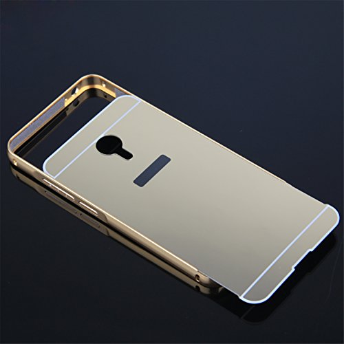 Funda Espejo Aluminio Metal Carcasa para Meizu M3 Note Color Oro