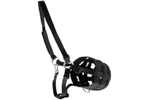 TOOLOFLIFE Horse Muzzle Easy Breathe for Horse Donkey Equestrian Equipment, Black, Medium