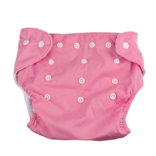 Amison 1Pcs Hot Baby Infant Adjustable Reusable Washable Leakproof Cloth Nappy Diaper (Pink)
