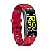 Produktbild Luckhome Unisex Armbanduhr Digitale Sportuhr Damen Herren Digital Sport Uhr,Smart Watch Blutdruck-Herzfrequenz-Monitor Schlaf-Sport-Fitness-Tracker(rot)