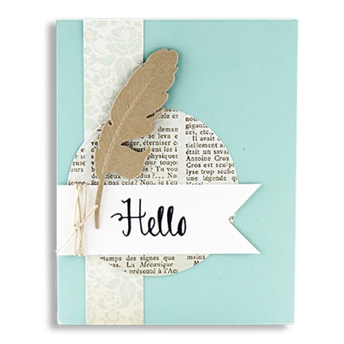 Spellbinders SBS4-428 Shapabilities Pfauennfeder Stanz- und Prägeschablone 4-teilig, Metall, braun, 24.8 x 13.3 x 0.2 cm - 3