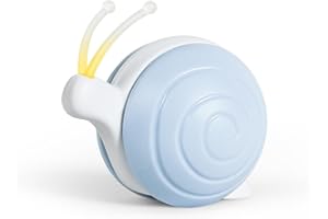 Cheerble Juguete interactivo para gatos y perros, caracol malvado, azul