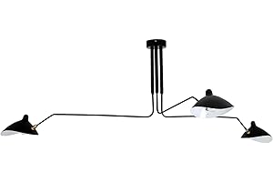 tooLight Lampe à Suspension APP569-3C Lustre Plafonnier Éclairage de Plafond en métal pour Salon Chambre Cuisine Couloir (noir)