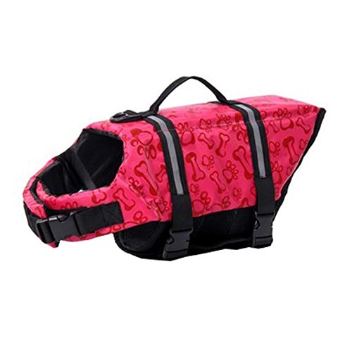 Preisvergleich Produktbild Loveso-Huastier Hunde Kleider Bekleidung Hundewelpen-Leben-Jacke mit Rettungs-Handgriff-justierbaren Produkten auswärts (XS, Hot Pink)