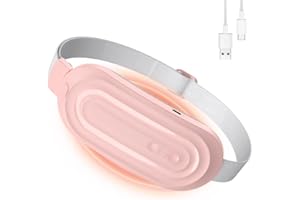 BEAUZMO Menstrual Heating Pad, Period Pain Relief Heating Belt, 3s Fast Heating Electric Period Cramp Relief Device with 3 Heat Levels and 3 Massage Modes, Back or Belly Heat Pad for Women and Girls