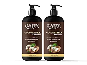 LAFFY Coconut Milk Conditioner - No Parabens, Minerals Silicones & Color -With Dht Blockers, 600 ml | (Pack Of 2)