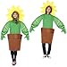 Produktbild Kostüm Sonnenblume Jumpsuit Blume unisex Faschingskostüm Blümchen ausgefallenes Ganzkörperkostüm Karnevalskostüm Sonnenrose Gärtnerin Kostüm Blumentopf